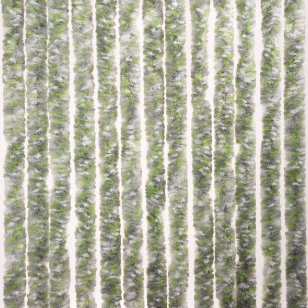 Brunner Flauschvorhang grau/weiß/grün 56 x 175 cm