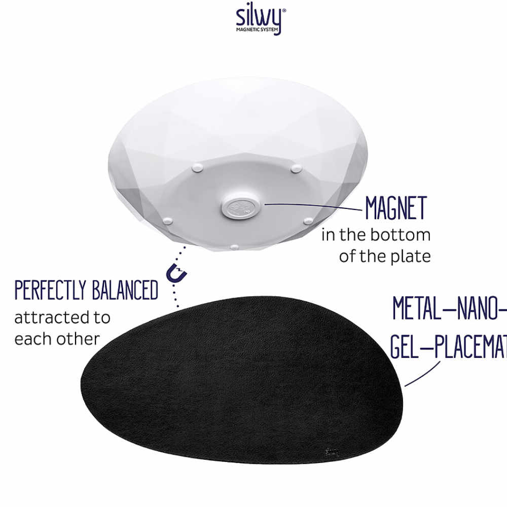 Silwy Magnet-Geschirr Essteller, 2er-Set