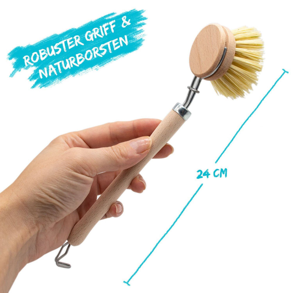 Chinchilla Spülbürste mit 3 Ersatzköpfen