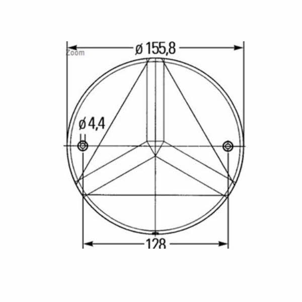 Hella Dreieck-Rückstrahler rund, geschraubt