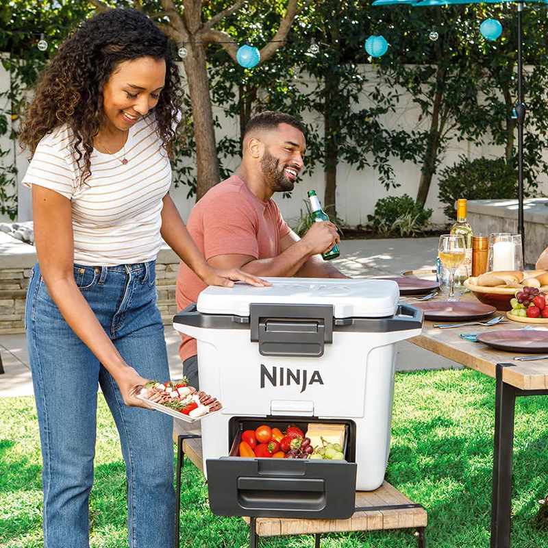 Ninja Kühlbox mit Trockenzone FrostVault 28 L, wolkenweiß - FB131EUWH
