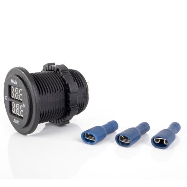 Carbest Dual LED Voltmeter (MAIN/AUX) f. Fahrzeug- und Boardbatterie