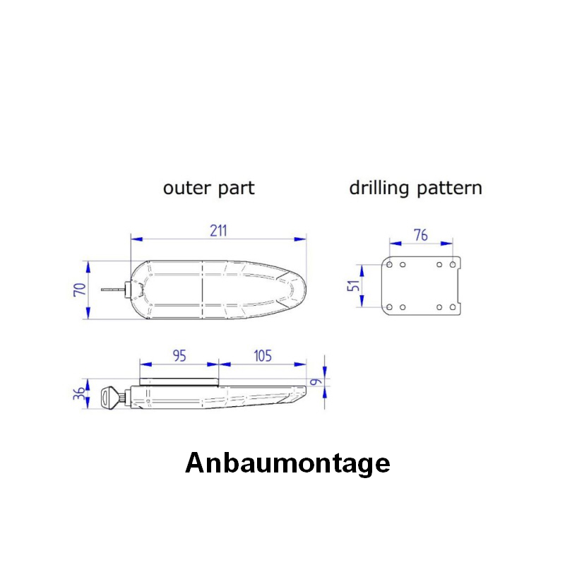 Thule Universal Lock 3 weiß - 3 Stück gleichschließend
