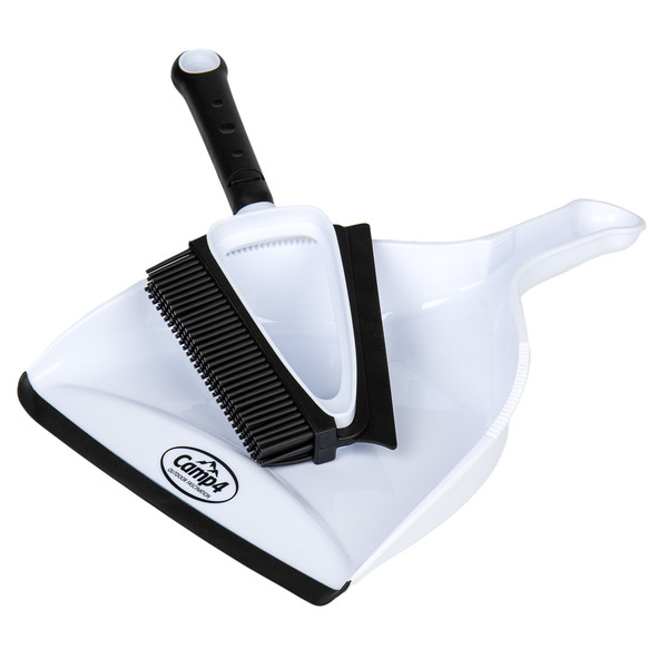 Camp4 Silikon-Handfeger und Kehrschaufel Set, weiß/schwarz