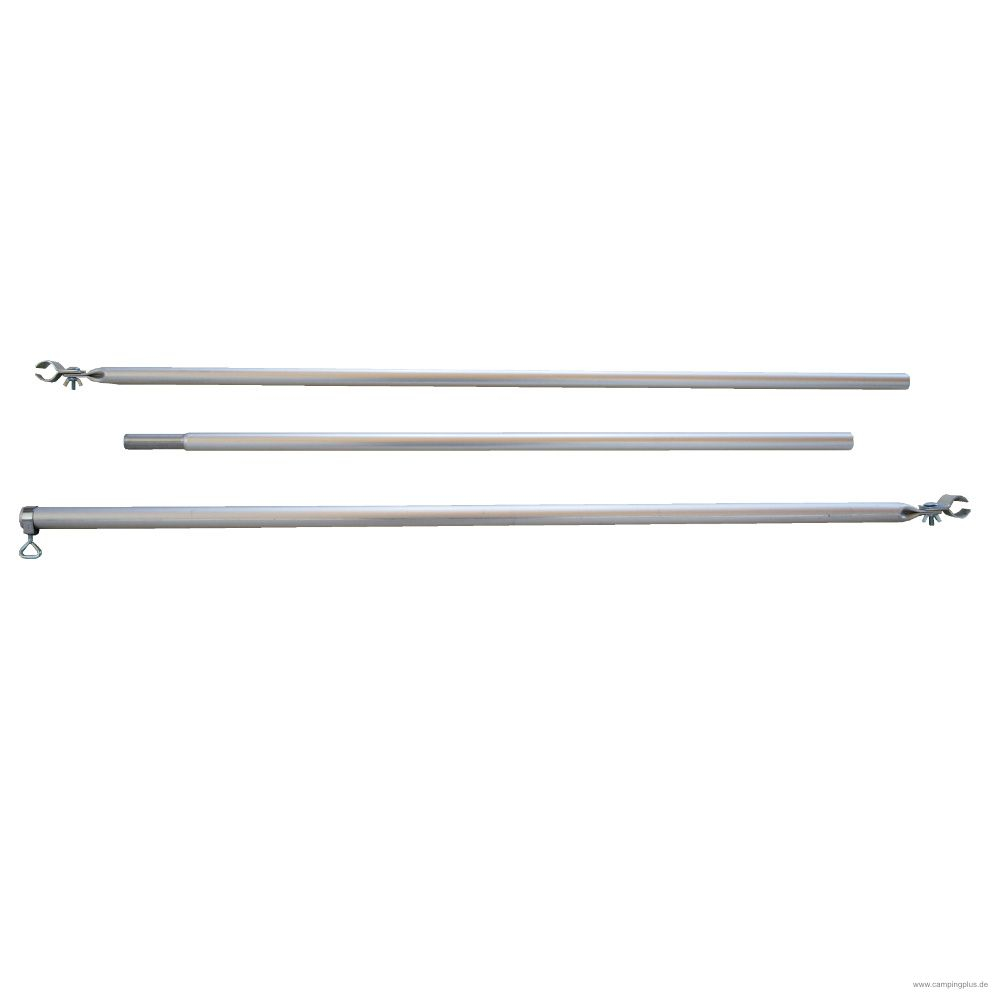 DWT Veranda-/ Dachauflagestange Alu 25 x 1 mm 2 Schellen u. Gripstop, 170-280 cm