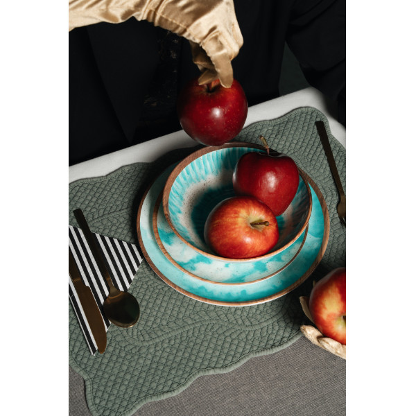 Flamefield Geschirrset Boho Dream 12-tlg., türkis