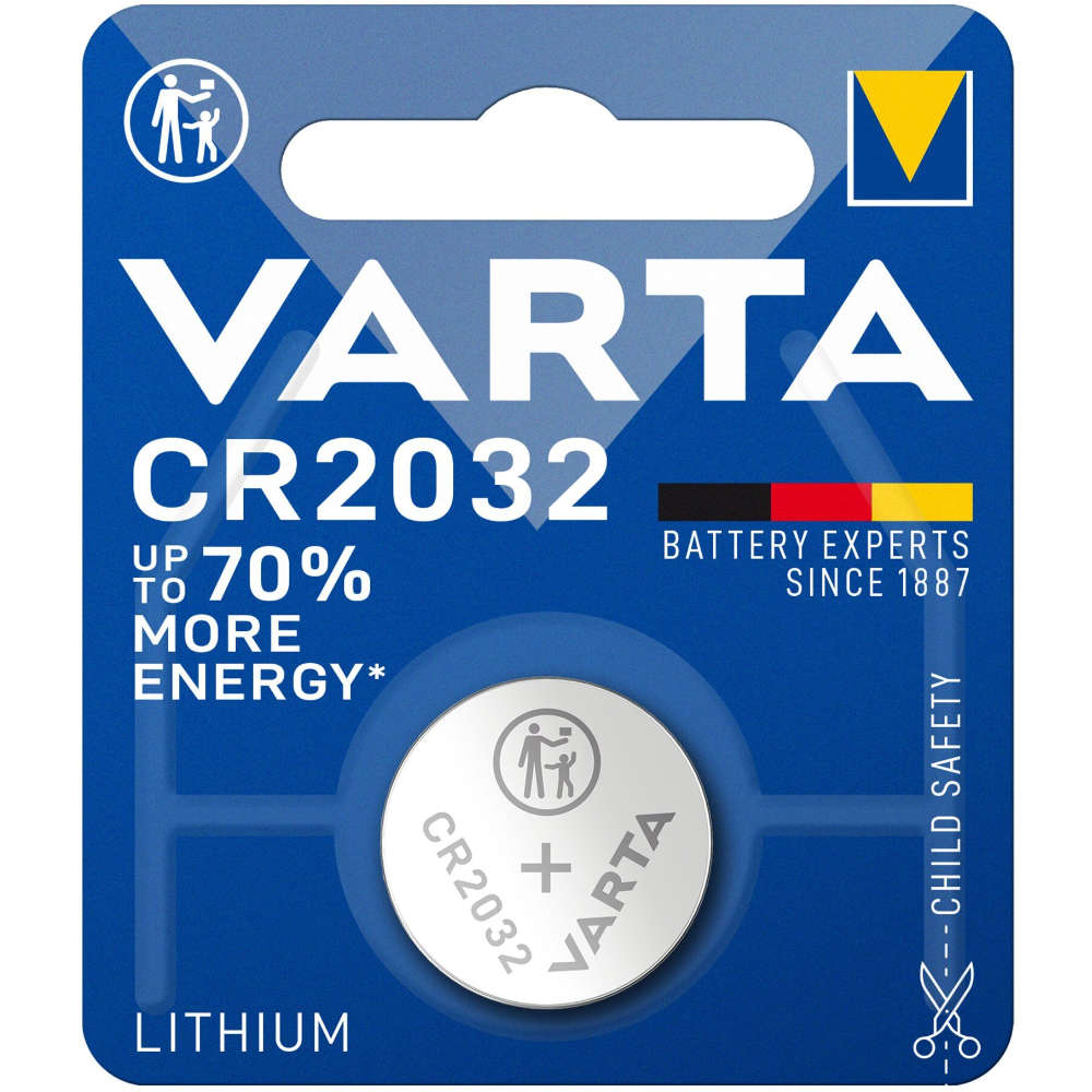 Varta Hightech-Lithium-Knopfzelle - Lithium Coin CR2032
