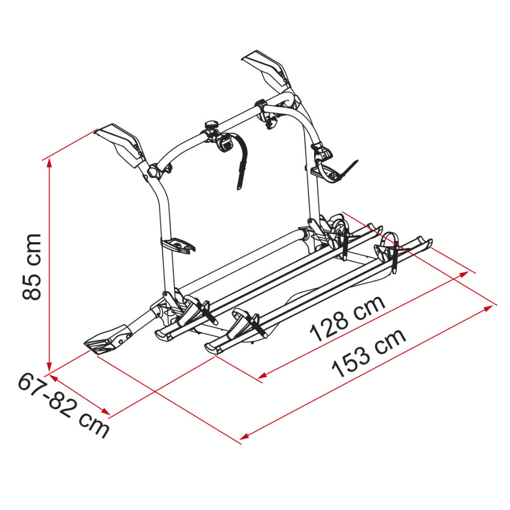 Fiamma Carry-Bike VW T6 Pro Deep Black, ab Bj. 07/2015 mit Heckklappe