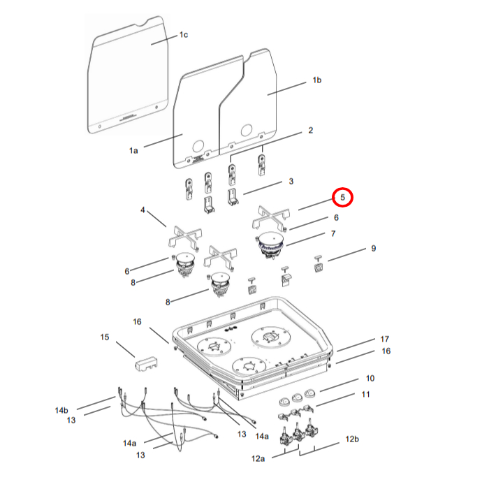 Thetford Topfsteller groß für Topline 260 Serie Hob SHB269XX