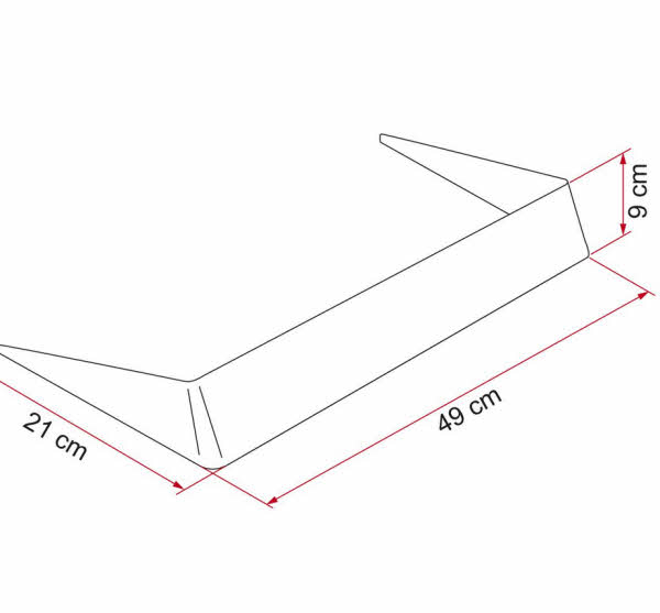 Fiamma Spoiler für Dachhaube 400 x 400 mm, weiß