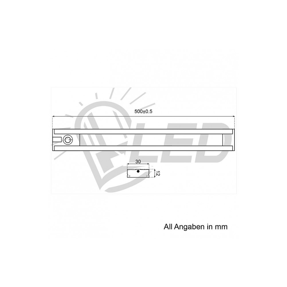 David LED Lichtleiste 50 cm mit Magnethalterung - 12 V / 230 V