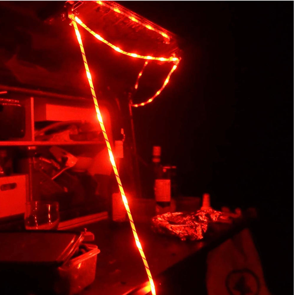 Sunnyside Abspannleine mit LED Beleuchtung, 6 m, orange