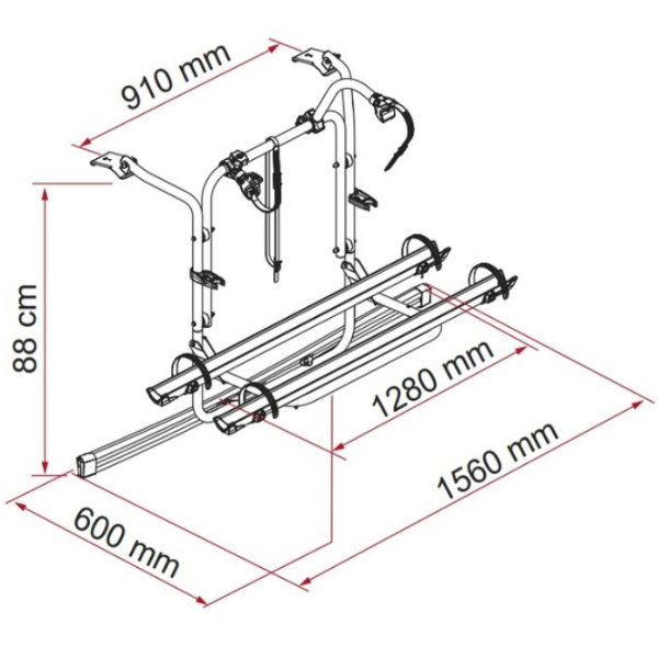 Fiamma Fahrradträger Carry-Bike Ford Custom, schwarz