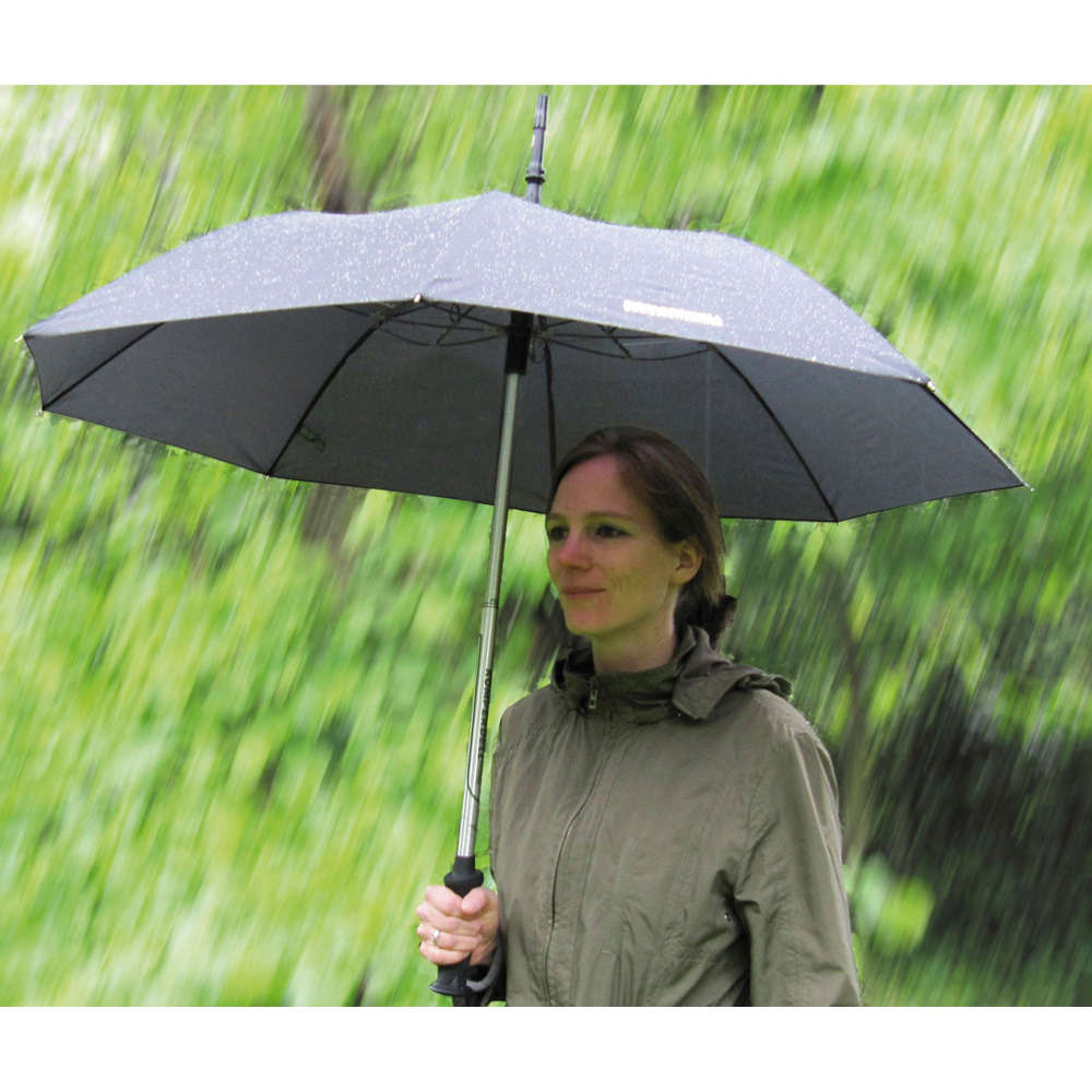 Komperdell Trekkingstock + Schirm schwarz