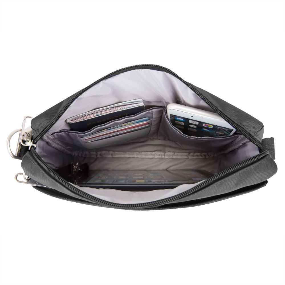 Travelon Umhängetasche Diebstahlsicher schwarz Crossbody Classic