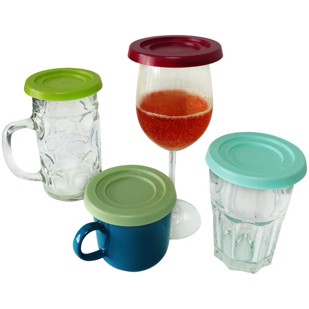 Purvario Trinkglasabdeckung BEE, 4er Set