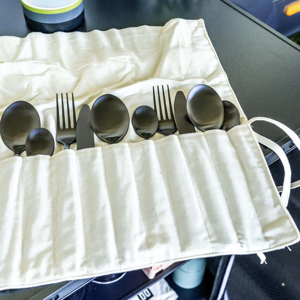 Travellife Besteckset Altea Edelstahl 16-teilig, black