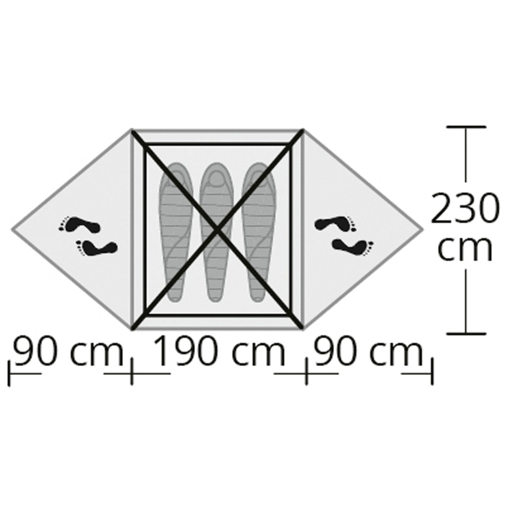 Origin Outdoors Zelt Snugly 3 Personen