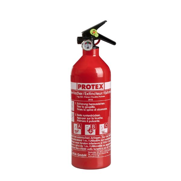 Gloria Protex Pulverfeuerlöscher 1 kg mit Manometer
