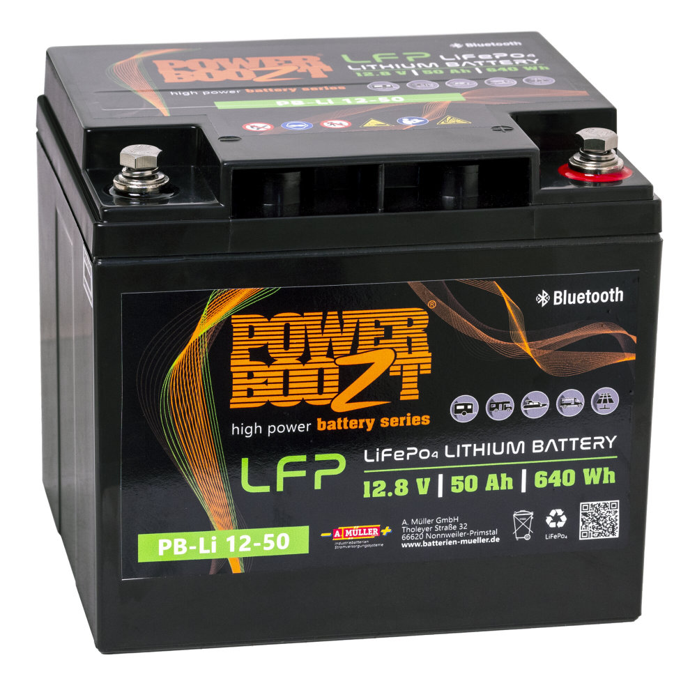 Powerboozt LiFePO4 Lithium Batterie  PB-Li 50 Ah