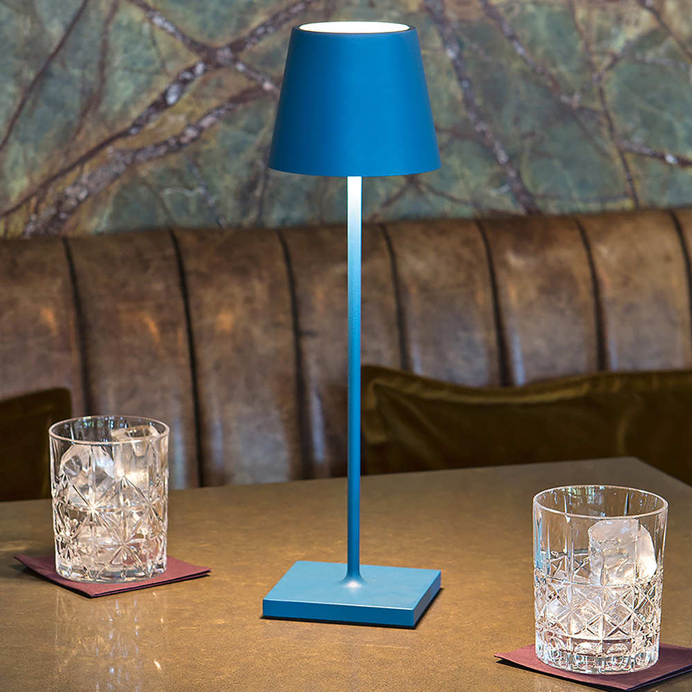 Sigor Akku-Tischleuchte Nuindie 380 mm, blau