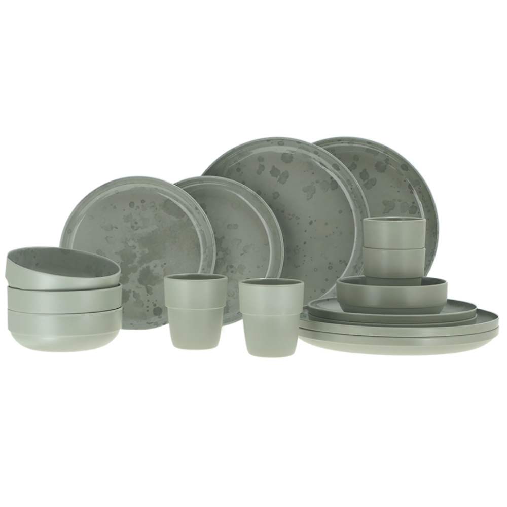 Travellife Geschirrset Palma 16-teilig, grün