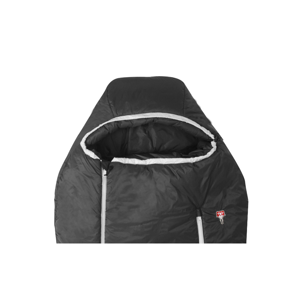 Grüezi-Bag Mumienschlafsack Synpod Fusion Zero dark asphalt Extra Long