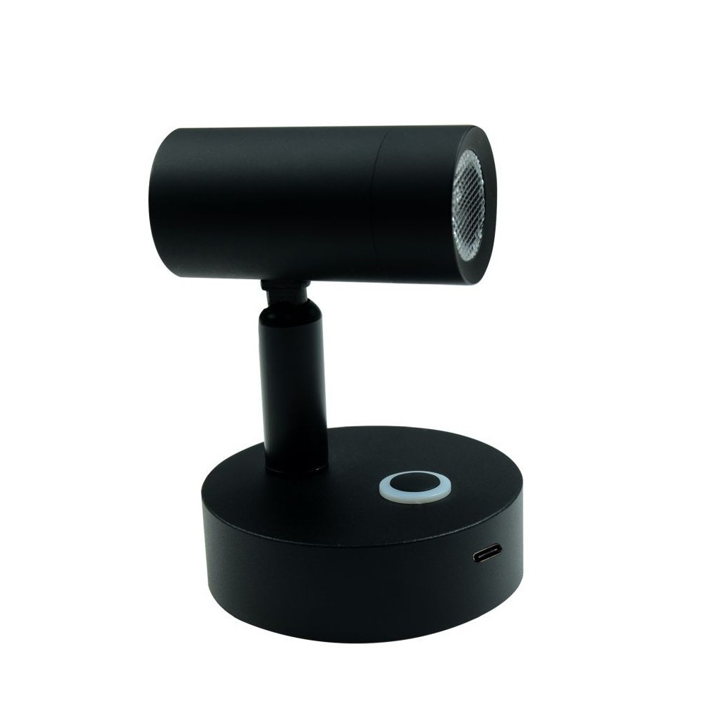 David LED Leseleuchte schwarz mit Dimmer und USBC Ladebuchse