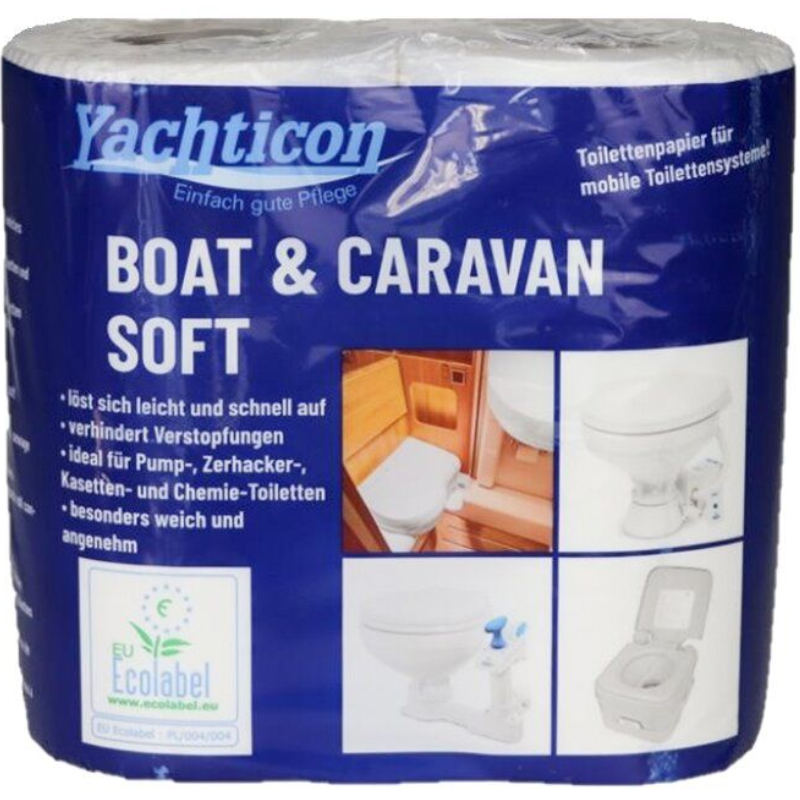 Yachticon Toilettenpapier Boat & Caravan Soft, 4 Rollen