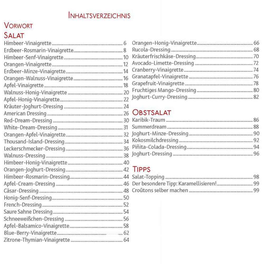 4Reifen1Klo Salatsoßen, Dressing und Vinaigrette