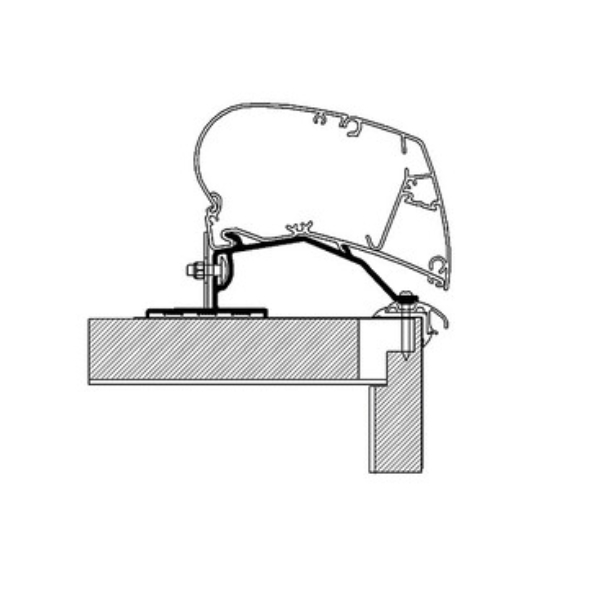 Thule Adapterschiene f. Omnistor Serie 6 / 9 Caravan Roof 3,00 m