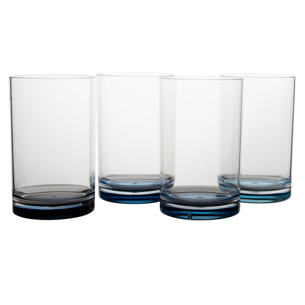 Gimex Trinkglas 300 ml, 4er-Set, blau