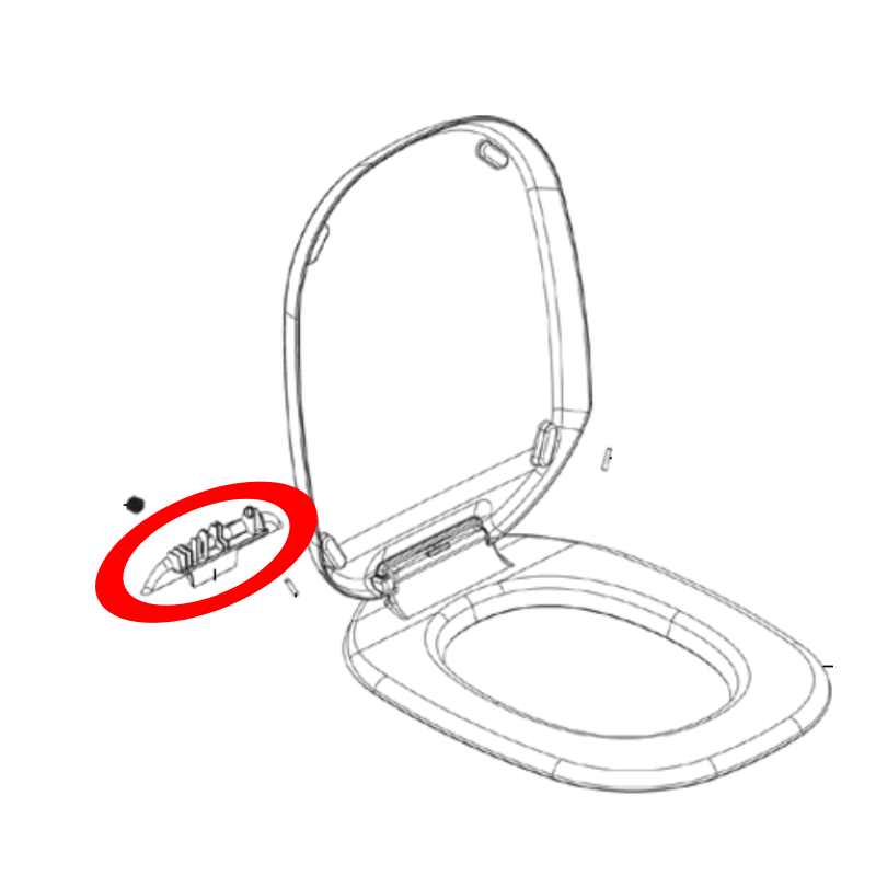 Clesana Deckelgriff für C1 Toilette