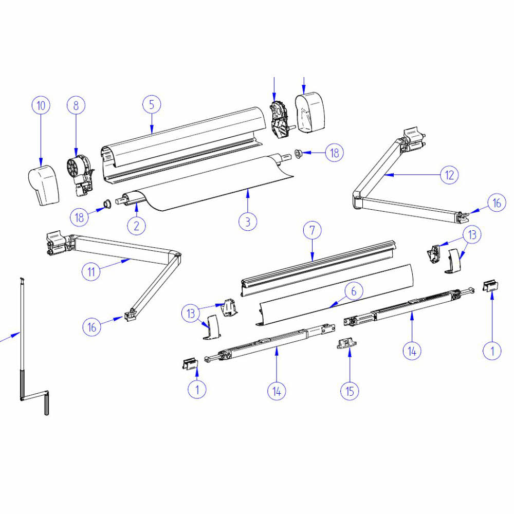 Thule Endplatte rechts Omnistor 5102 (Nr. 1500601202)
