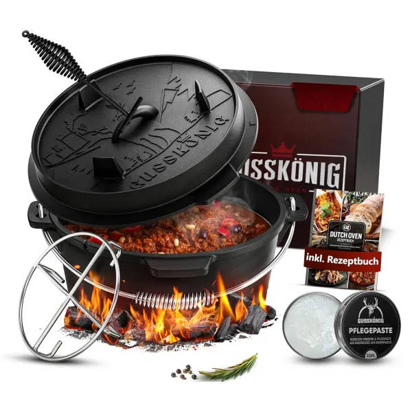 Gusskönig Klassisch Dutch Oven Set ohne Füße