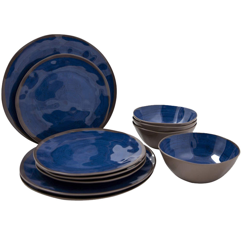 bo-camp Geschirrset Halo 12-teilig, blau