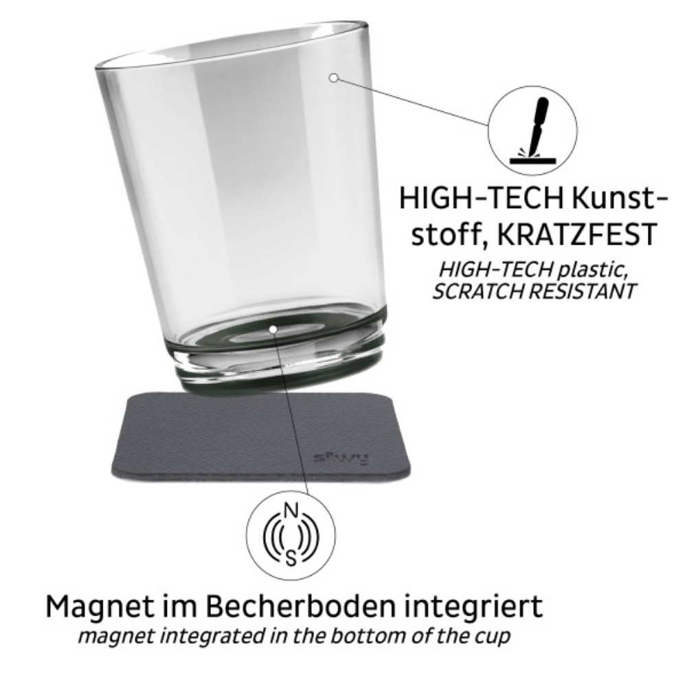 Silwy Magnet-Trinkbecher 250 ml 2er-Set, pearl grey