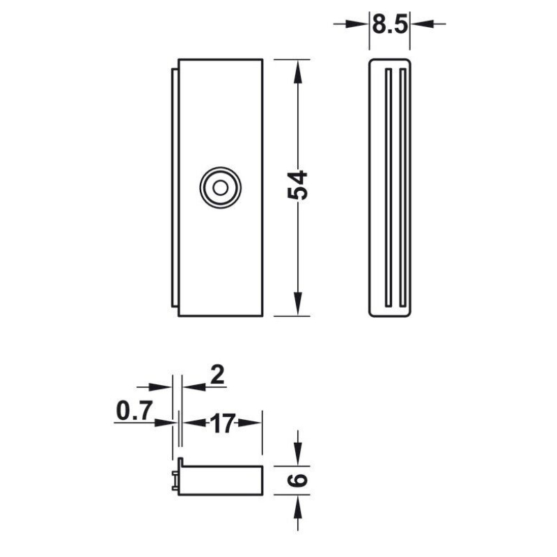 Häfele Magnetverschluss weiß