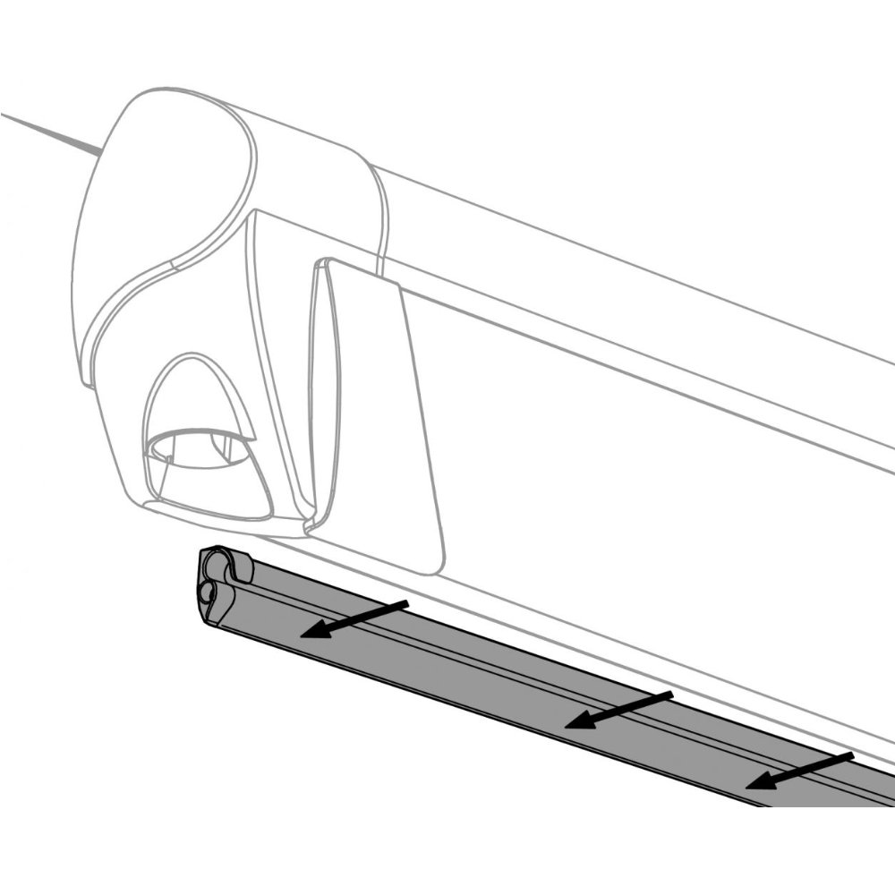 Thule Kederschiene / Montage-Set , schwarz