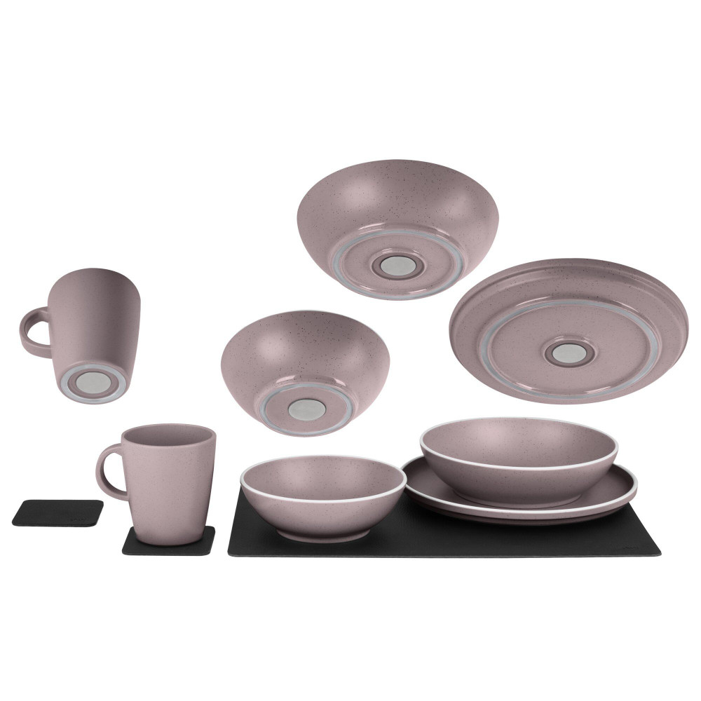 Brunner Geschirrset Dolomit magnetisch brombeer