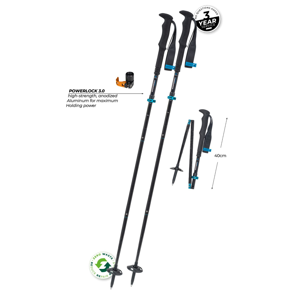 Komperdell Faltstock FX Lite Carbon Approach Comp. 105-125 cm 1 Paar