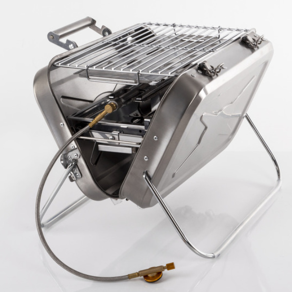Holiday Travel Koffergasgrill aus Edelstahl