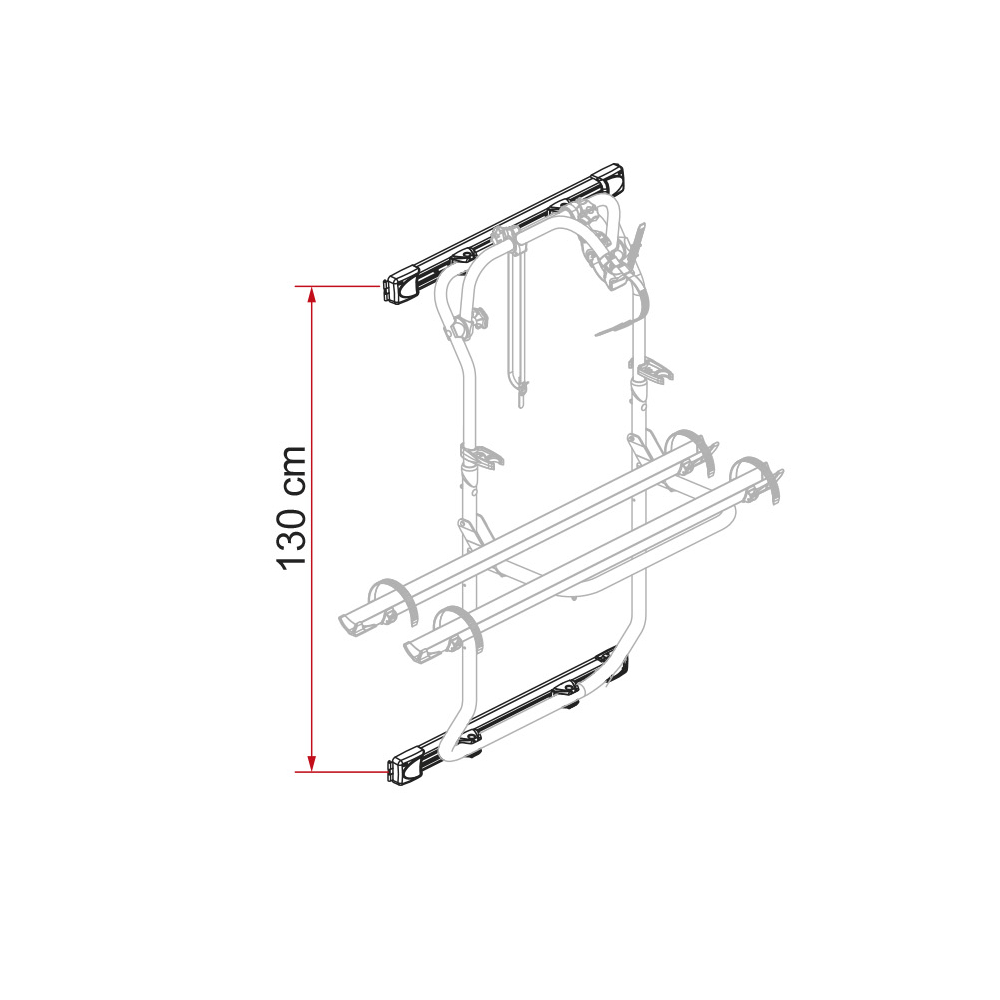 Fiamma Kit Bar Carry-Bike DJ Fiat Ducato X250/X290, silber