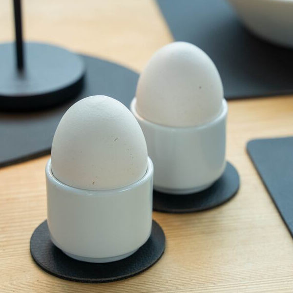 silwy Magnet-Porzellan-Eierbecher 2 Stück, weiß