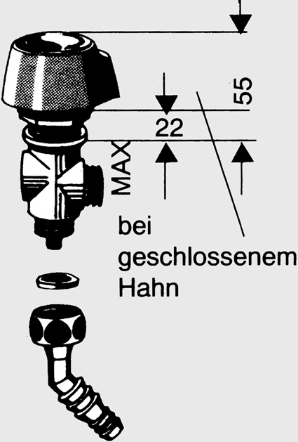 Reich Kaltwasserhahn Untertisch Carletta weiß