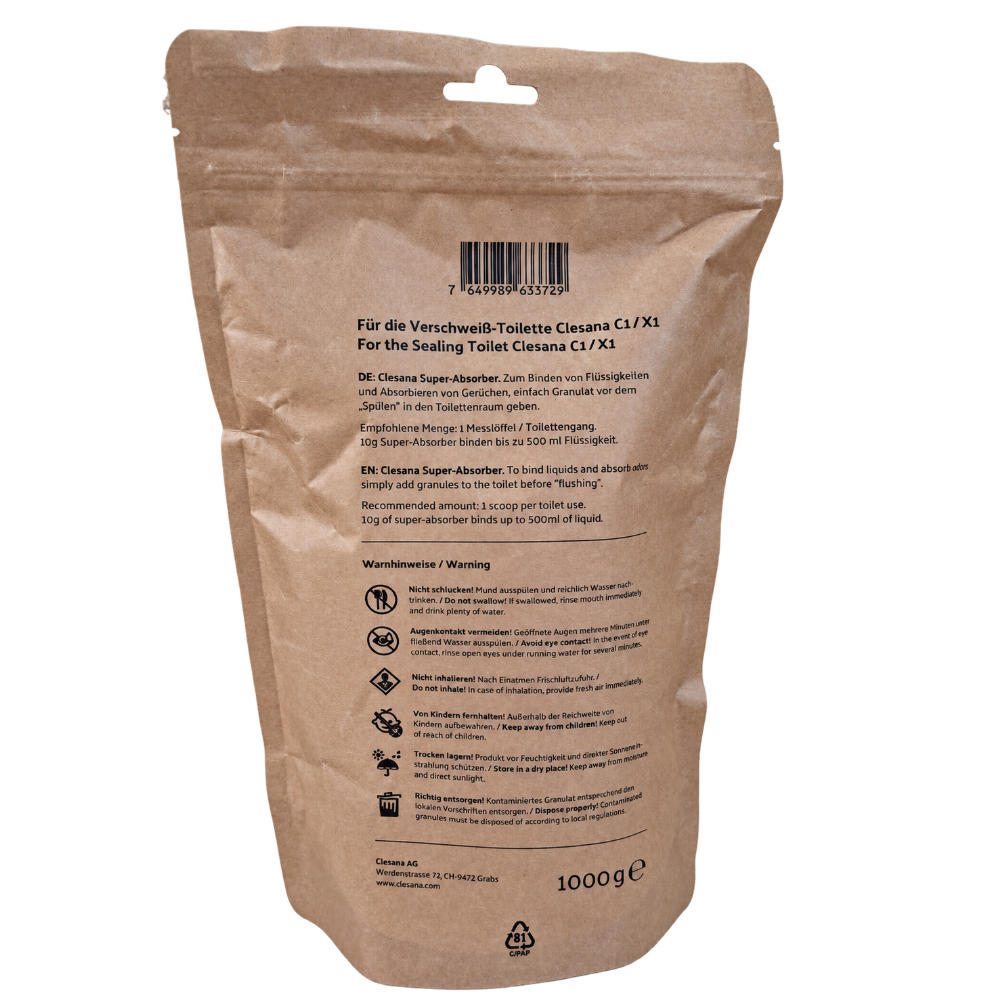 Clesana Super-Absorber Granulat 1 kg für Clesana C1/X1
