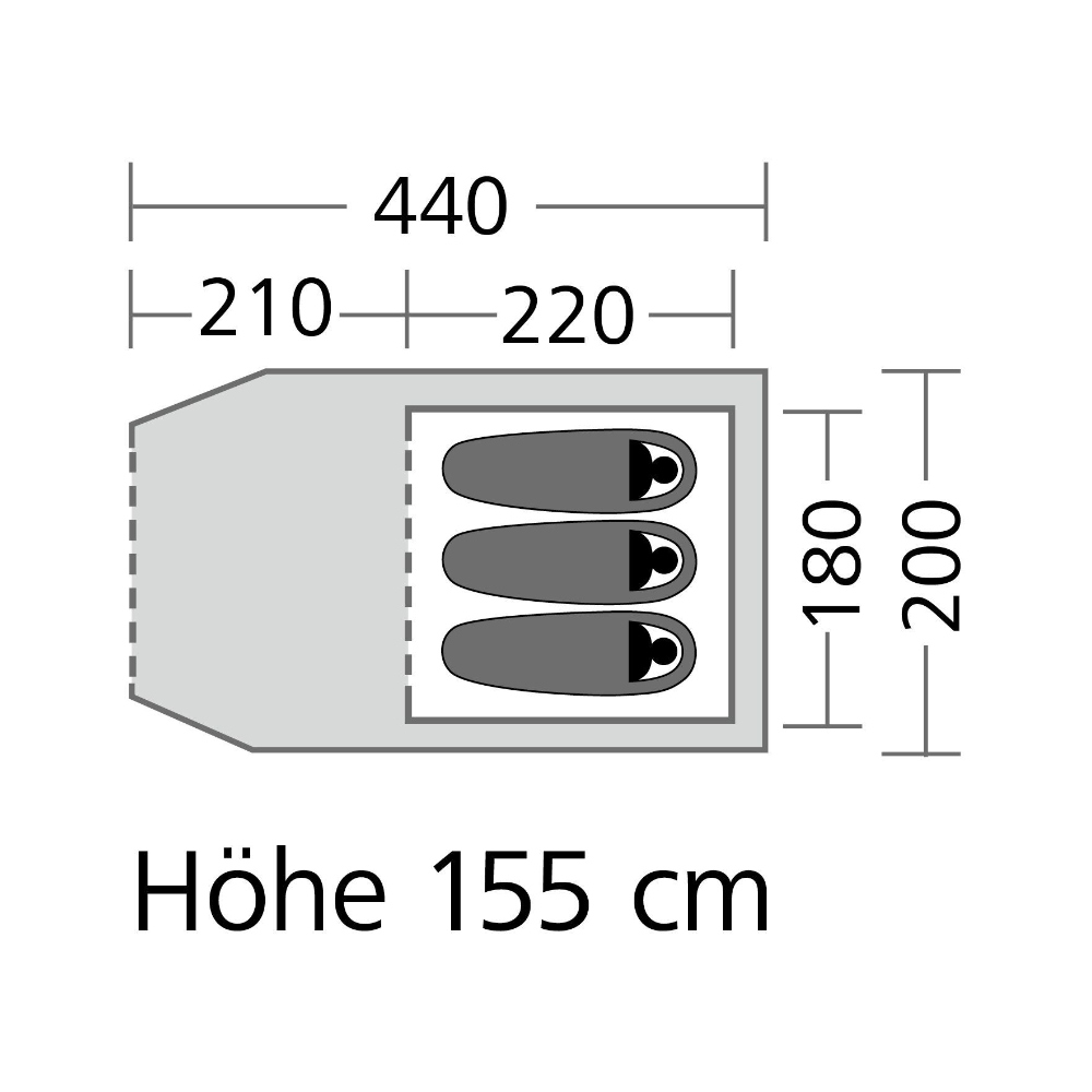 Coleman Tunnelzelt Chimney Rock 3 Plus