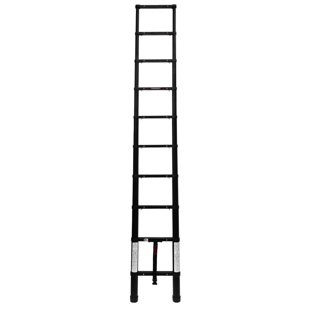 Leitertec Teleskopleiter inkl. Leiterhalter - 10 Stufen, 290 cm