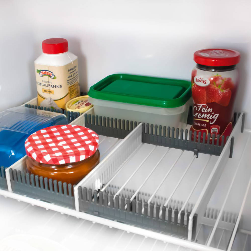 Purvario Stauleiste für Kühlschränke 8er-Set, hellgrau-dunkelgrau