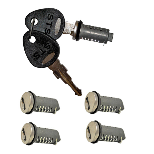 STS Standard Steckzylinder - 5 Zylinder / 2 Schlüssel